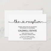 Love Hearts Wedding Reception Kaart (Voorkant / Achterkant)