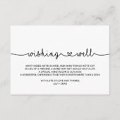 Love Hearts Wedding Wishing Well Informatiekaartje (Voorkant)