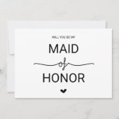 Love Hearts will you be My Maid of Honor Kaart (Voorkant)