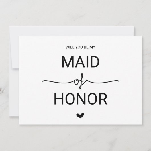 Love Hearts will you be My Maid of Honor Kaart (Voorkant)