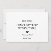 Love Hearts will you be My Maid of Honor Kaart (Achterkant)