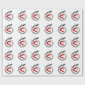 Love Hearts Wrapping Paper Cadeaupapier (Vlak)