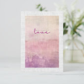 'Love' Heather & Dusk Graduation Gift Insert Card Bedankkaart (Staand voorkant)