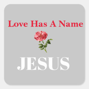 Love heeft een naam - JESUS Vierkante Sticker