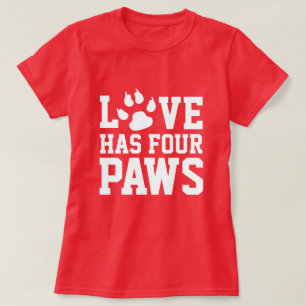 Love heeft four Paws Dog Thleed T-shirt