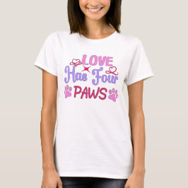 Love heeft four Paws Valentijnsdag Couple T-shirt