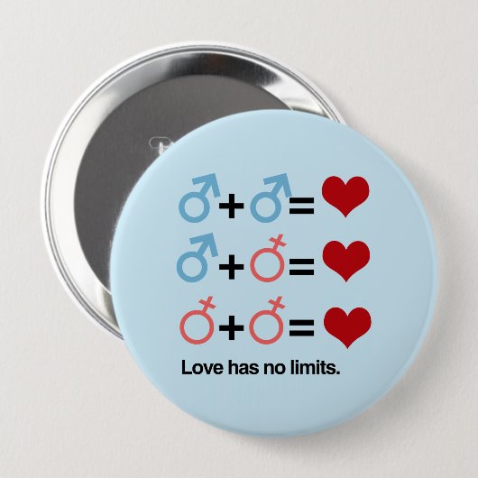 LOVE HEEFT GEEN GRENSWAARDEN - .png Ronde Button 4,0 Cm (Voorkant /achterkant)