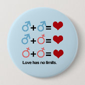 LOVE HEEFT GEEN GRENSWAARDEN - .png Ronde Button 4,0 Cm (Voorkant)