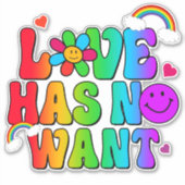 Love heeft geen regenboog van verlangen sticker (Voorkant)