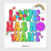 Love heeft geen regenboog van verlangen sticker (Vel)