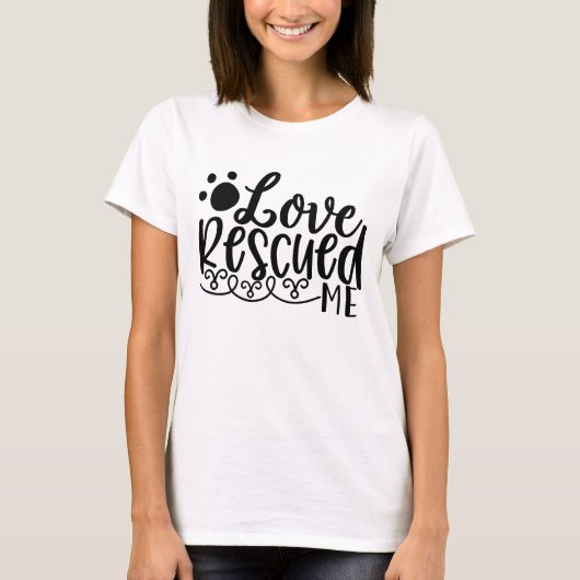 Love Heeft Mij Gered Paw Print T-shirt (Voorkant)