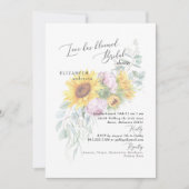 Love heeft Sunflower Peony Vrijgezellenfeest Inv Kaart (Voorkant)