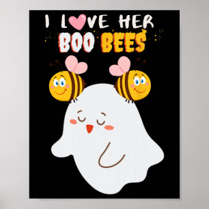 Love Her Boo Bijen Grappig Halloween Paar Echtgeno Poster