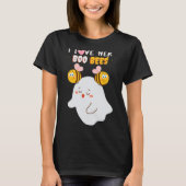 Love Her Boo Bijen Grappig Halloween Paar Echtgeno T-shirt (Voorkant)