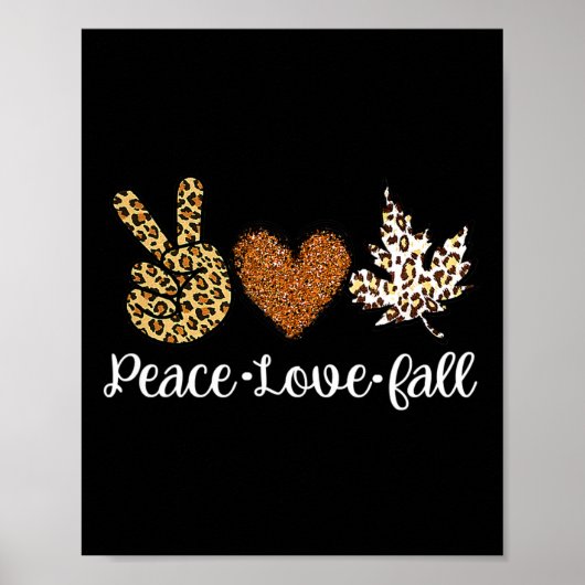 Love Herfst herfst kleding Mode voor vrouwen Poster (Voorkant)