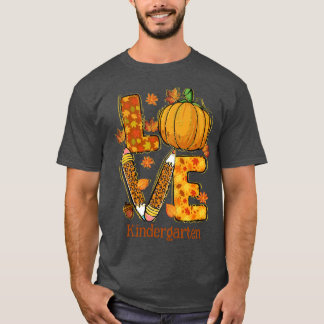 LOVE Herfst Teacher Shirt, herfstbladeren, Dierenp T-shirt