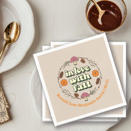 Love Herfst Thanksgiving Familienamen aanpassen Servet