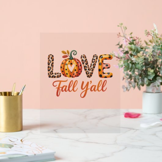 Love Herfst Y'all Herfst Acryl Bord (Huwelijk)