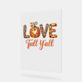Love Herfst Y'all Herfst Acryl Bord (Hoek)