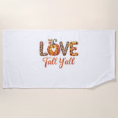 Love Herfst Y'all Herfst Strandlaken (Voorkant)