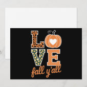 Love Herfst Y'All Leopard Print Herfst Thanksgivin Feestdagenkaart (Voorkant / Achterkant)