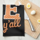 Love Herfst Y'All Leopard Print Herfst Thanksgivin Theedoek (Quarter Fold)