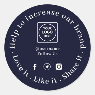 Love Het, Maak Er Een Foto Van, Deel Het Logo In Ronde Sticker