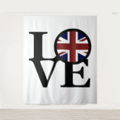 LOVE Het Verenigd Koninkrijk Wandkleed (Voorkant)