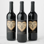 Love Hex Potion One Dop is genoeg Wijn Etiket (Flessen)