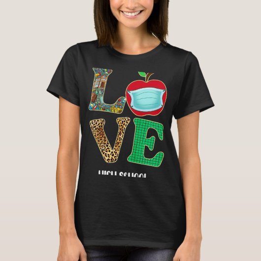 Love High School Virtual E learning Teacher Studen T-shirt (Voorkant)