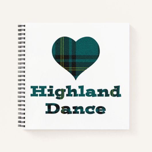Love Highland Dance (tartan on back) Notitieboek (Voorkant)