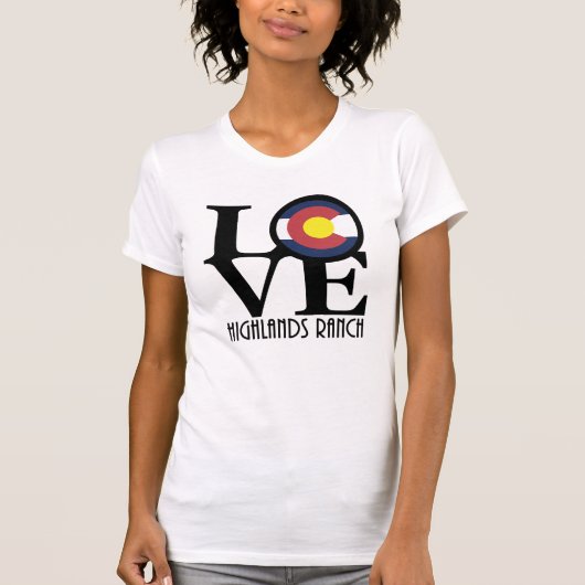LOVE Highlands Ranch Colorado T-shirt (Voorkant)