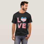 Love Hij Transgender Vlag T-shirt (Voorkant volledig)