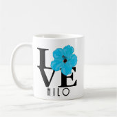 LOVE Hilo Blue Hibiscus 11oz Koffiemok (Links)