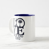 LOVE Hilton Head Island 11oz Tweekleurige Koffiemok (Voorkant links)