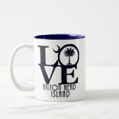 LOVE Hilton Head Island 11oz Tweekleurige Koffiemok (Links)