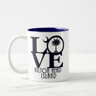 LOVE Hilton Head Island 11oz Tweekleurige Koffiemok