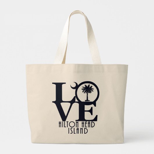 LOVE Hilton Head Island Canvas tas (Achterkant)