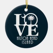 LOVE Hilton Head Island Keramisch Ornament (Voorkant)