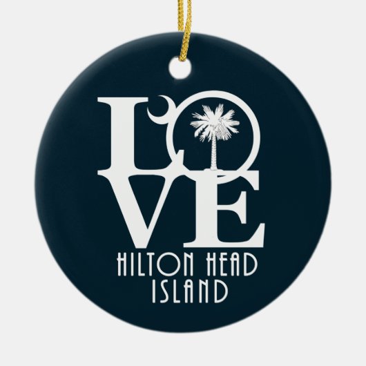 LOVE Hilton Head Island Keramisch Ornament (Voorkant)