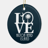 LOVE Hilton Head Island Keramisch Ornament (Links)