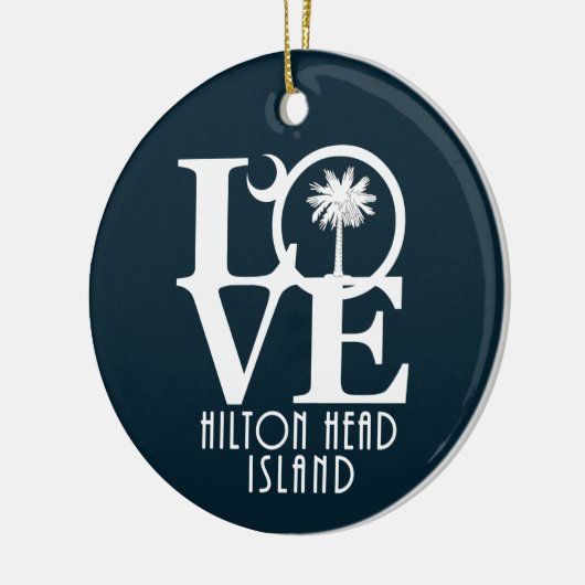LOVE Hilton Head Island Keramisch Ornament (Links)