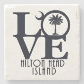 LOVE Hilton Head Island Stenen Onderzetter (Voorkant)