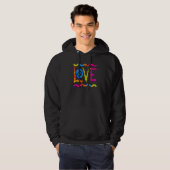Love Hippie Groovy Rainbow Graffiti Spray Paint La Hoodie (Voorkant volledig)