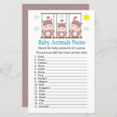 Love hippo Baby Animals Name Game (Voorkant / Achterkant)