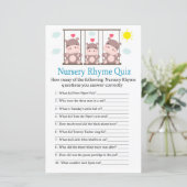 Love hippo Nursery Rhyme Quiz baby shower game (Staand voorkant)