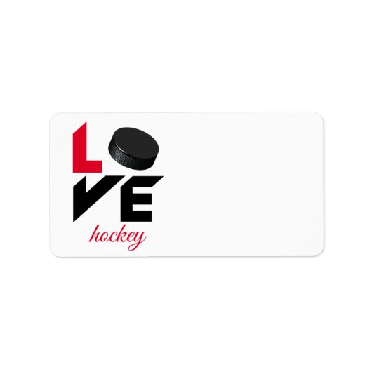 Love hockey etiket (Voorkant)