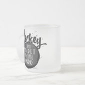 Love Hockey Frosted Glass Coffee Mok (Voorkant links)