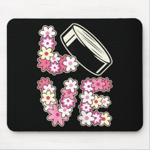 Love Hockey Groovy Hippie 60s 70s Tiener Meisje IJ Muismat