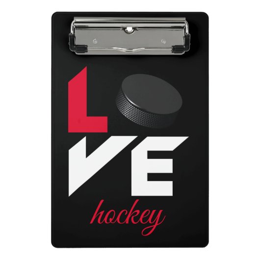 Love hockey mini klembord (Voorkant)